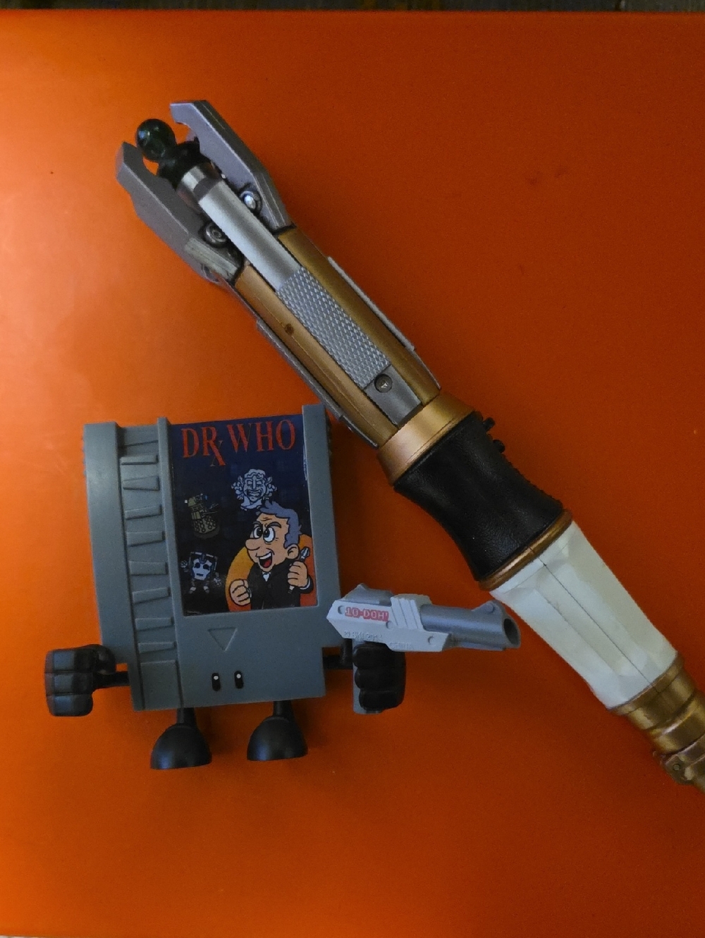 Sonic Screwdriver Prop - Gold, Black & White